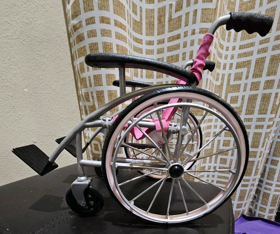 OG Pink Folding Wheel Chair Accessory for 18" American Girl My Life Dolls