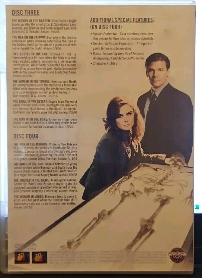 Bones: the Complete First Season (DVD, 2005)