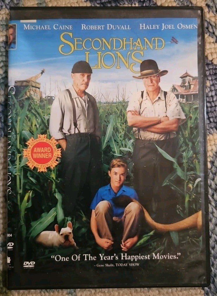 Secondhand Lions (DVD, 2003) Slim Case. Tested. Artwork Cropped
