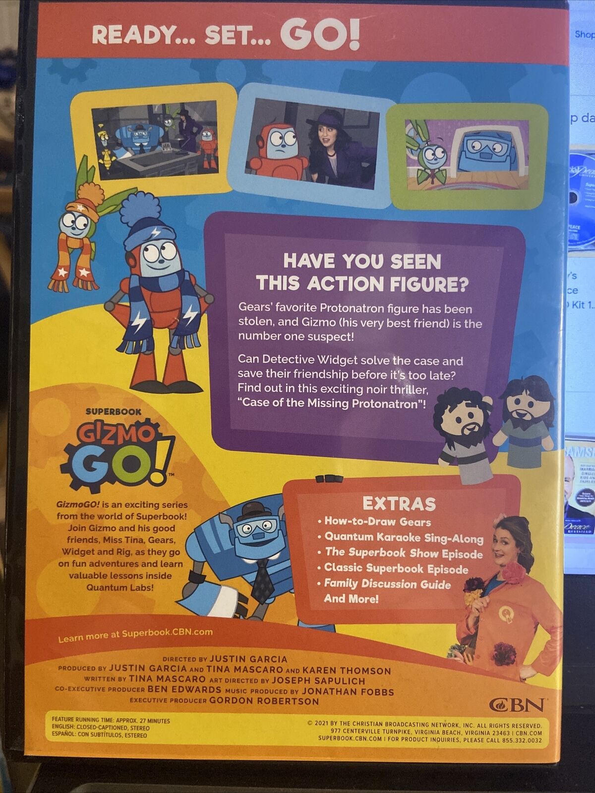 Superbook Gizmo Go DVD Case of The Missing Protonatron Lesson in Friendship NEW