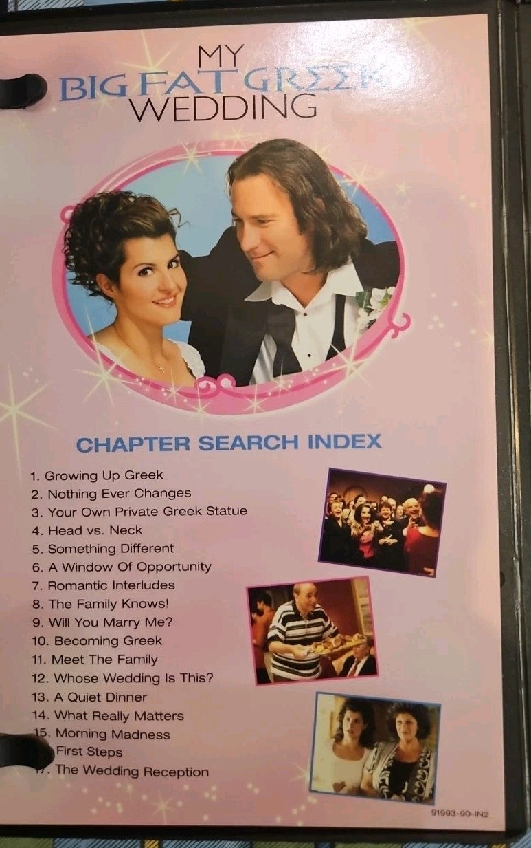 My Big Fat Greek Wedding (DVD, 2002) Tested slim case Cropped artwork.