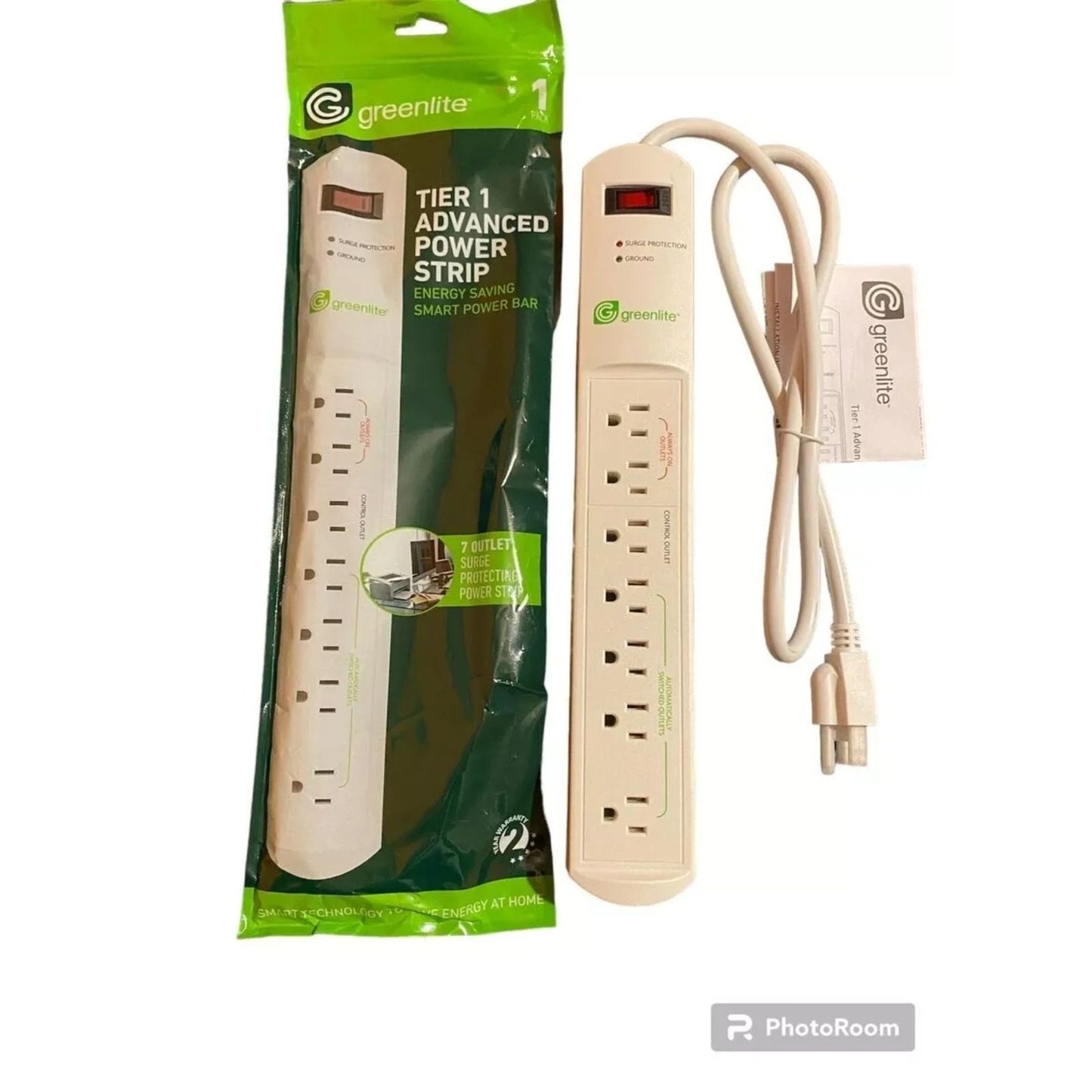 Smarthome Greenlite 7 Outlet Advanced Power Strip - Brand New Sealed