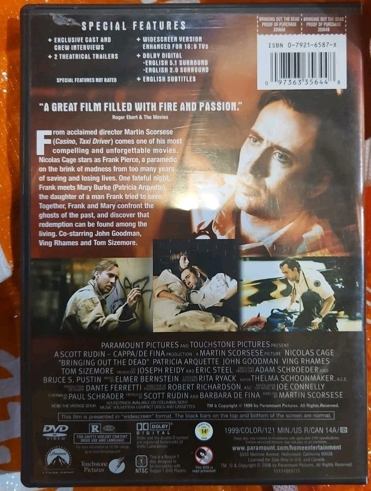 Bringing Out the Dead (DVD, 1999)