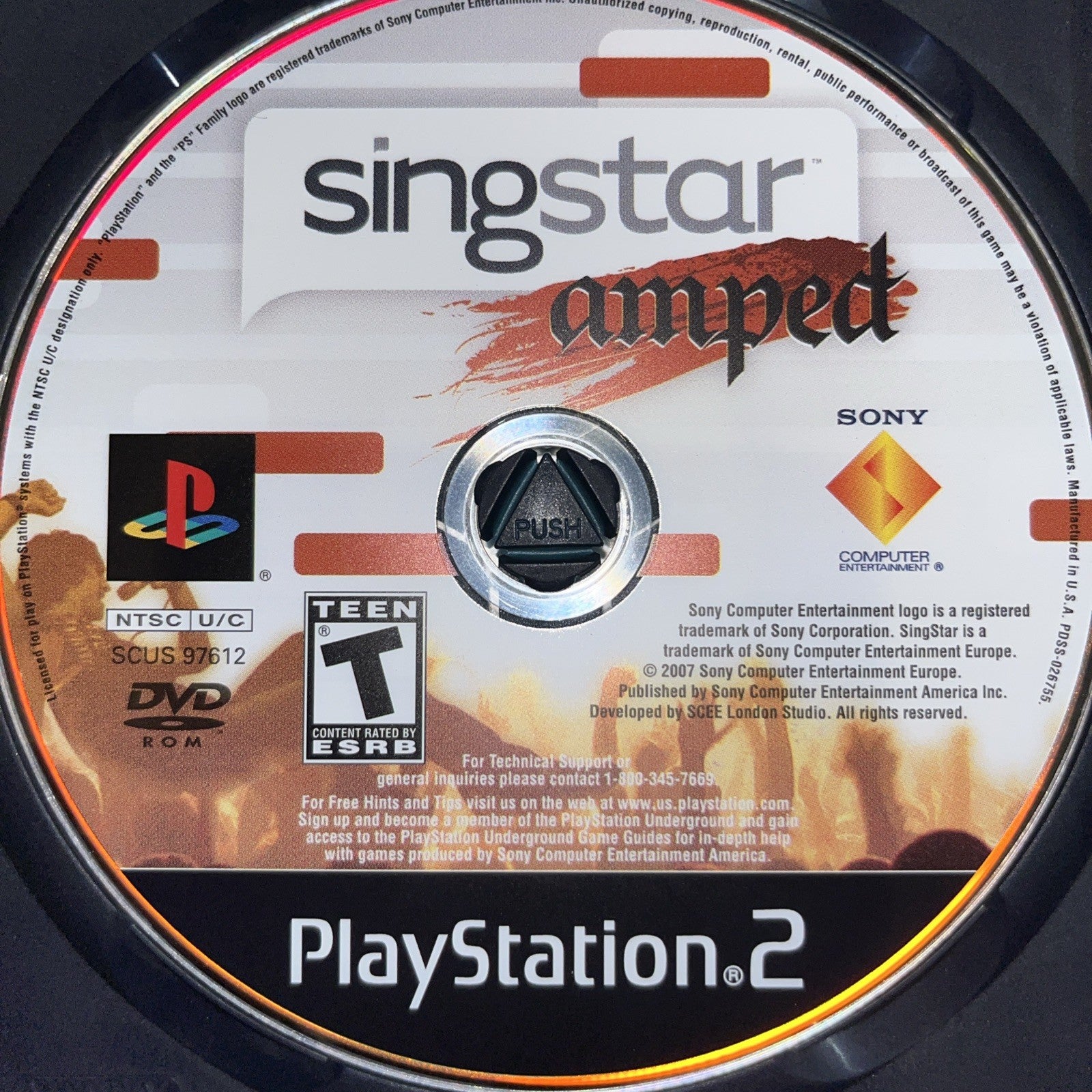 Singstar Amped (PS2) Mint. Tested. No Scratches. New Case. Resealed