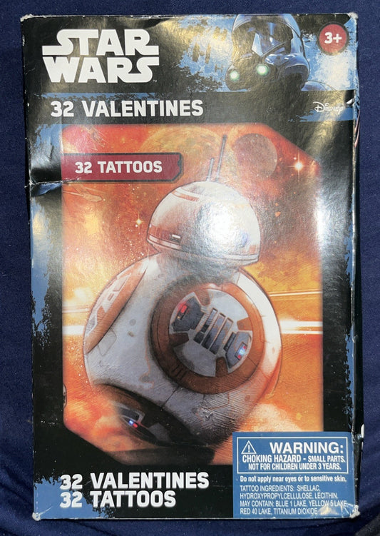Star Wars Valentines 32 Cards 32 Tattoos 8 Designs