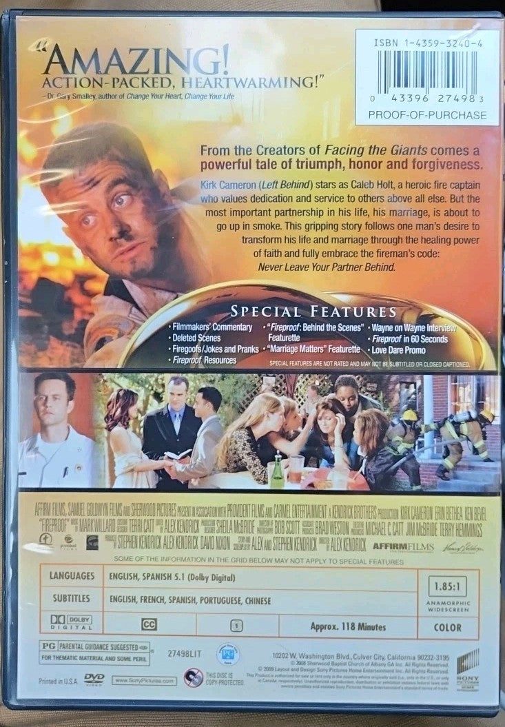 Fireproof (DVD, 2008) Sealed
