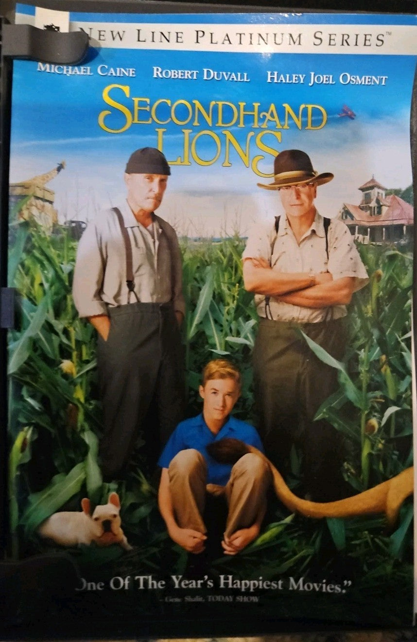 Secondhand Lions (DVD, 2003) Damaged Artwork. Tested. New Case