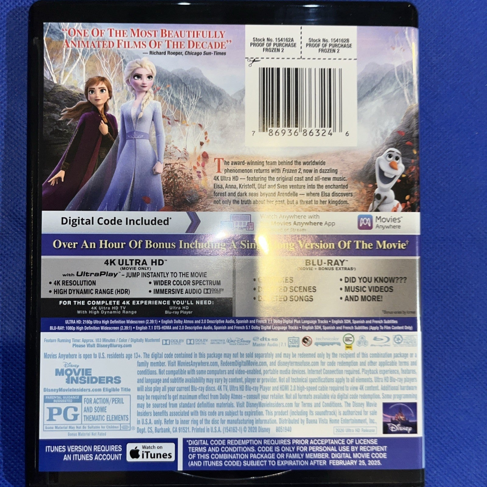 Frozen II (Ultra HD, 2019) No Blu-ray. No Digital Download