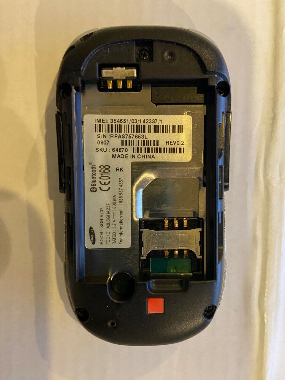 Samsung SGH A237 - Black (AT&T) Cellular Phone