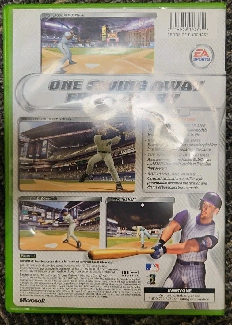 Triple Play 2002 (Xbox) Tested. No Scratches. New Case