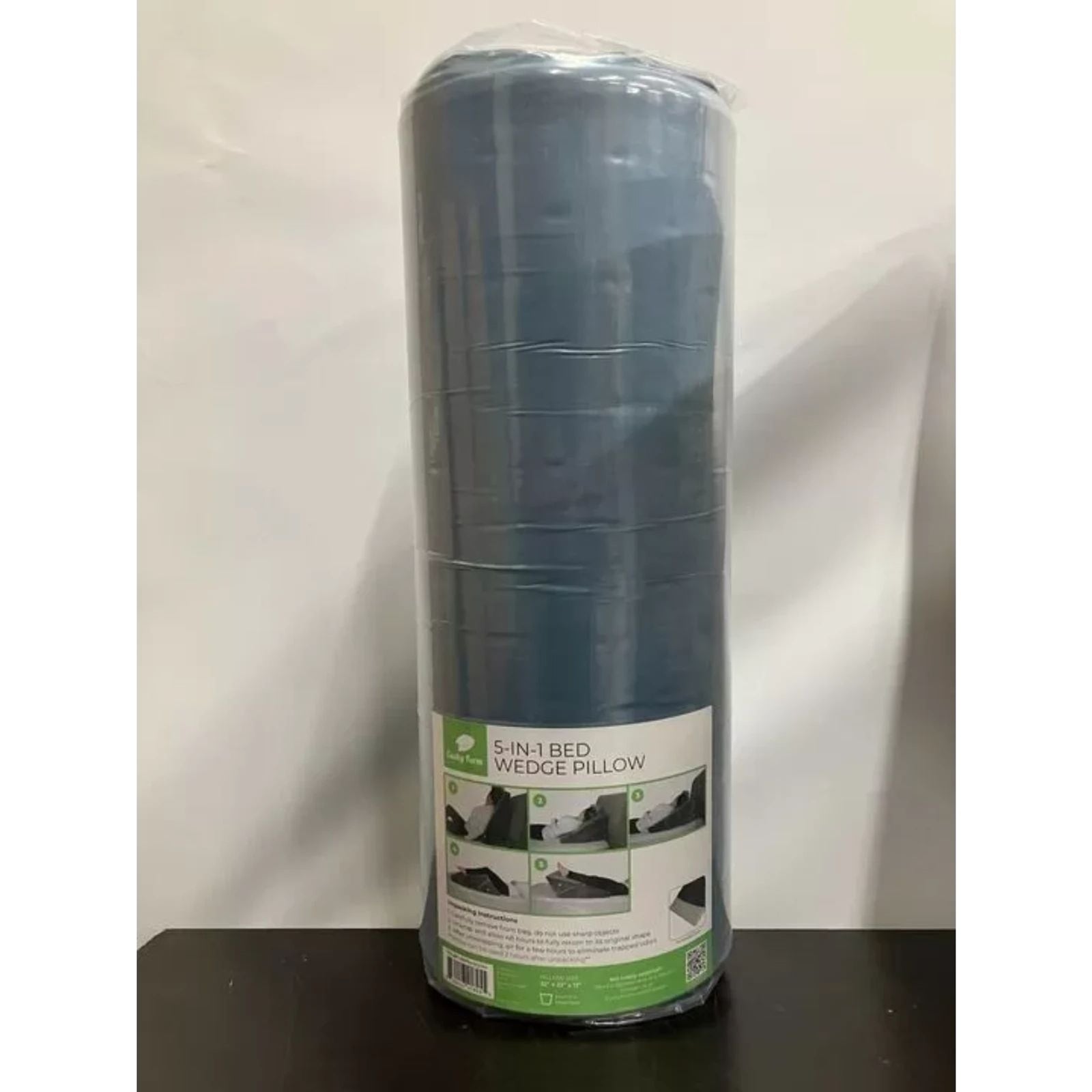 Cushy Form Grey Orthopedic Bed Wedge Pillow 22" x 22" x 12" - Factory Sealed