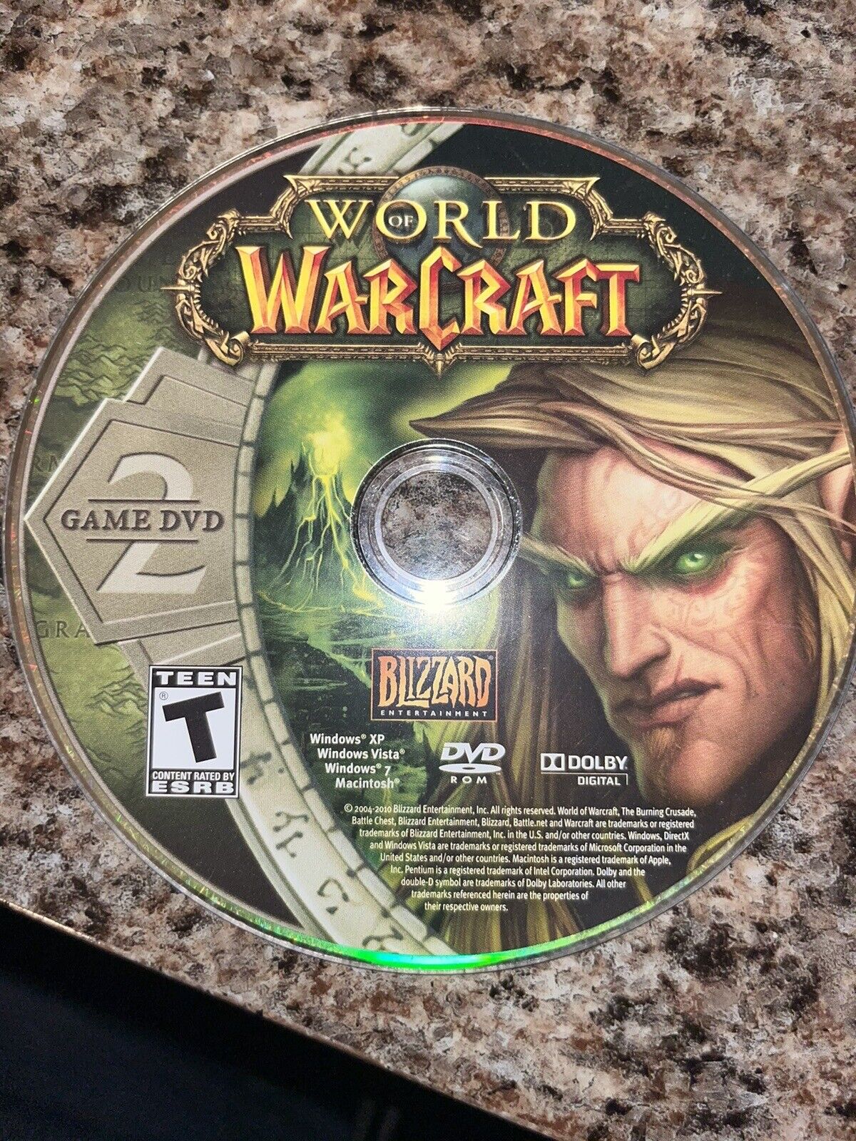 World of Warcraft game DVD replacement disc 2