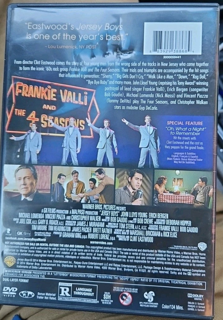 Jersey Boys (DVD, 2014) New Sealed