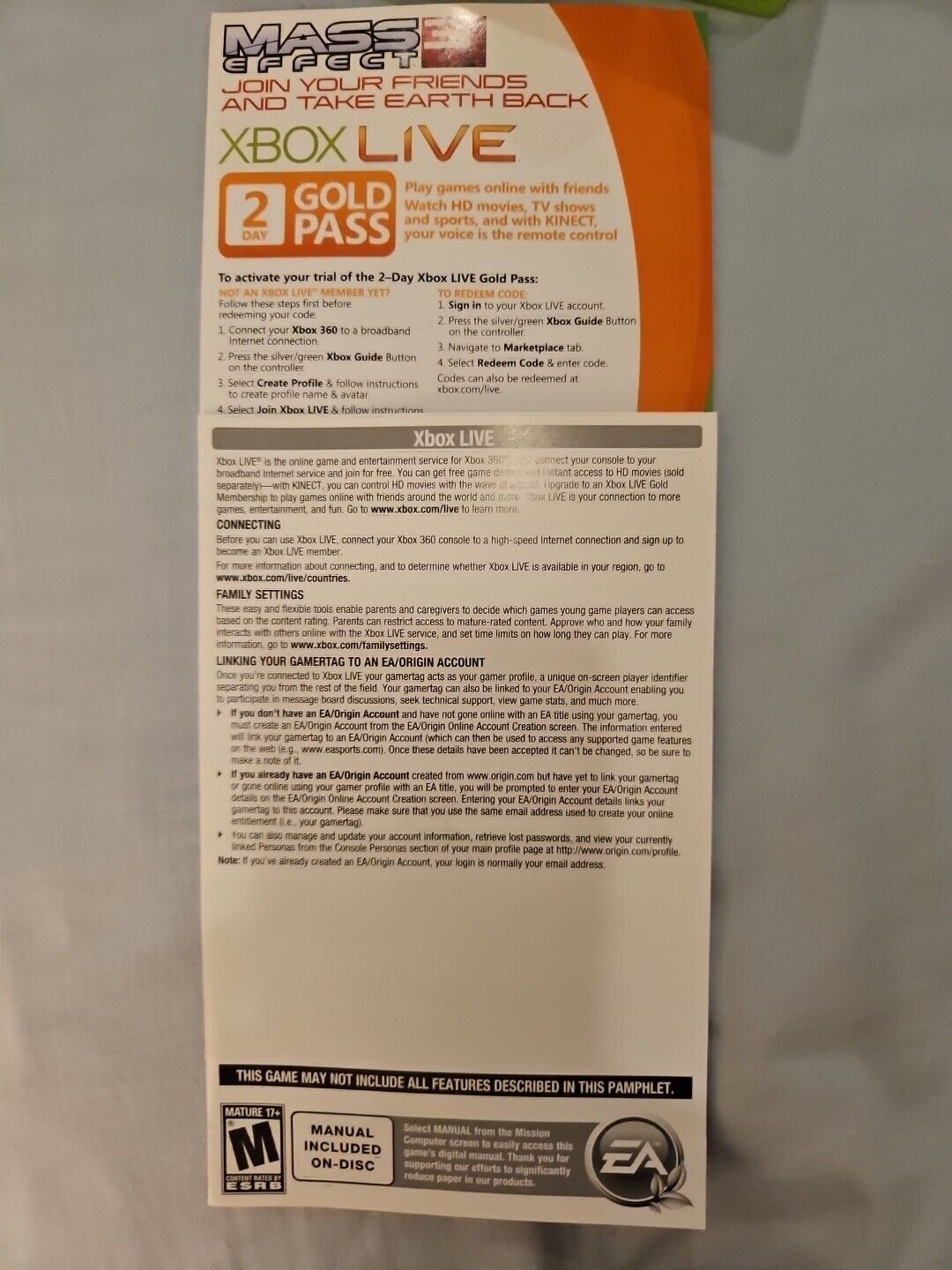 Mass Effect 3 (Microsoft Xbox 360, 2012)CIB