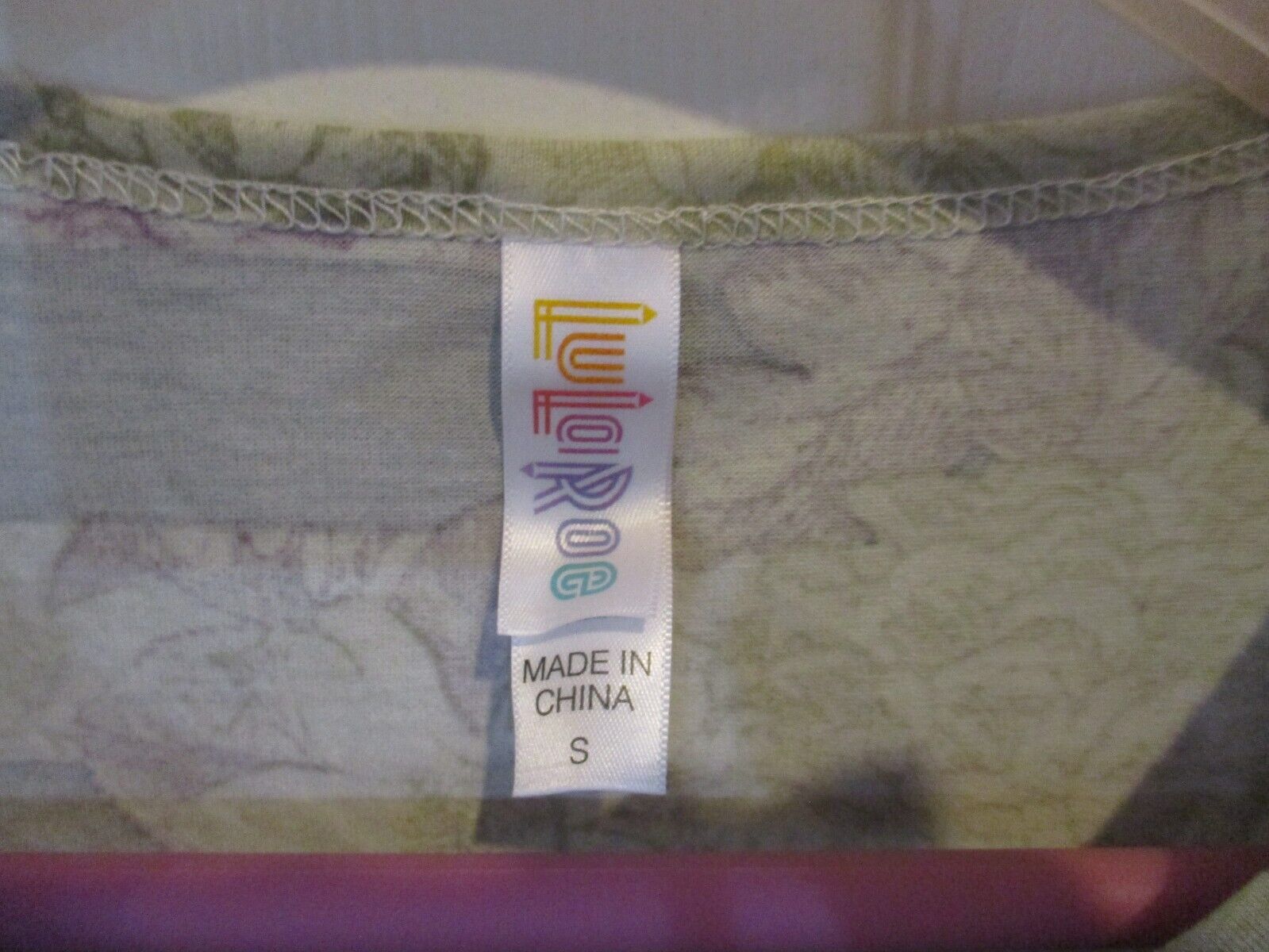 LuLaRoe NWT Small Lynnae Gray Purple Stripe Floral