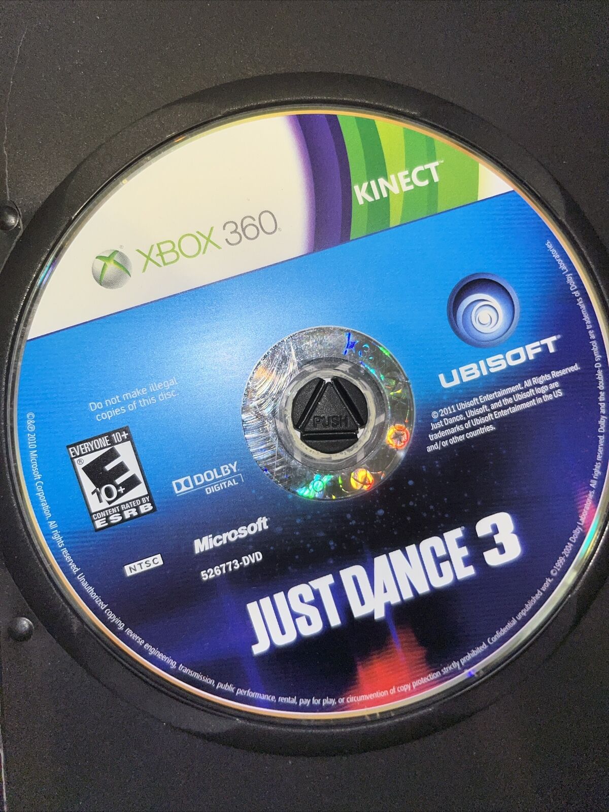 Just Dance 3 (Xbox 360) No Cover Art. No Manual. New Case. Tested