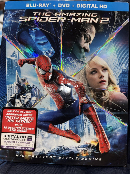 The Amazing Spider-Man 2 (Blu-ray, 2014) New. No Digital Download