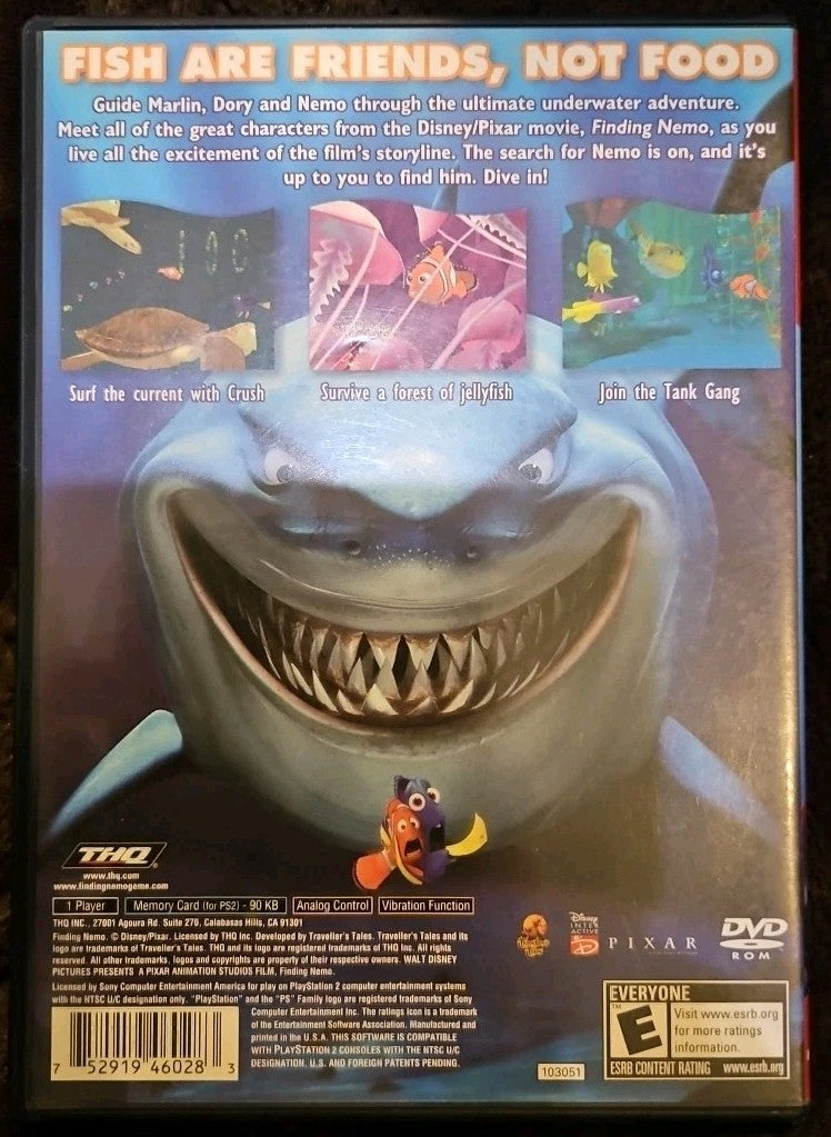 Finding Nemo - Sony PlayStation 2. No Game. Artwork + Case. No Manual