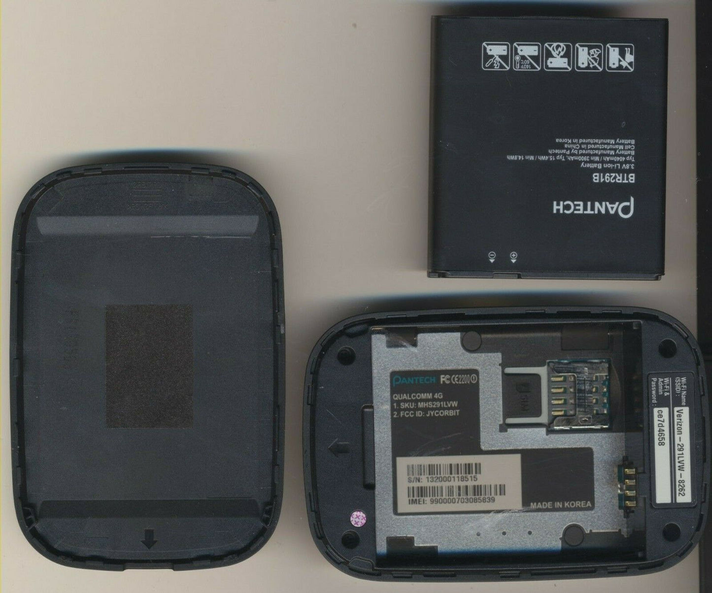 Pantech Verizon Jetpack 4G LTE Mobile Hotspot - MHS291LVW - Used - Bundle