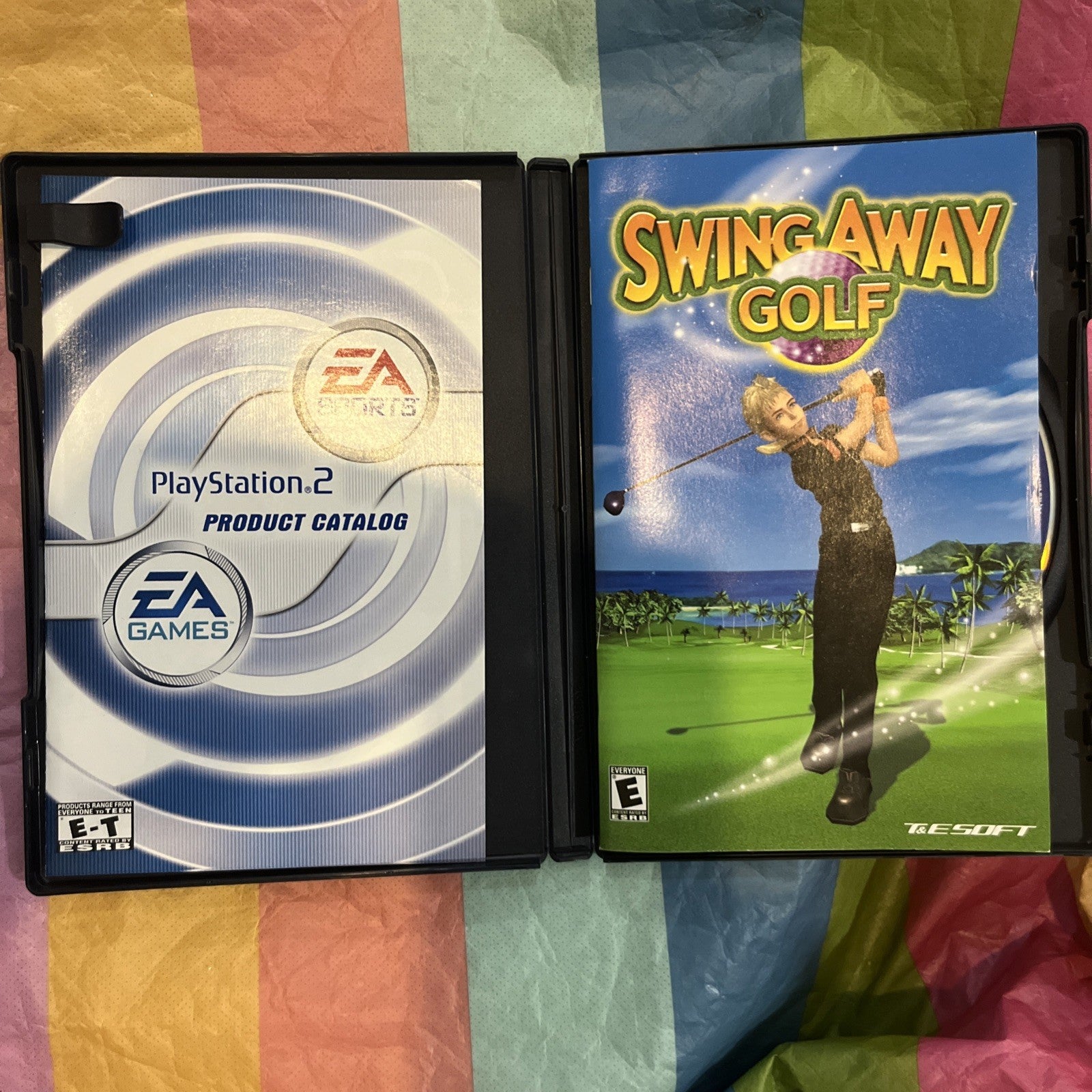 Swing Away Golf (PS2) Tested. Manual + Reg Card + Catalog. Original Case