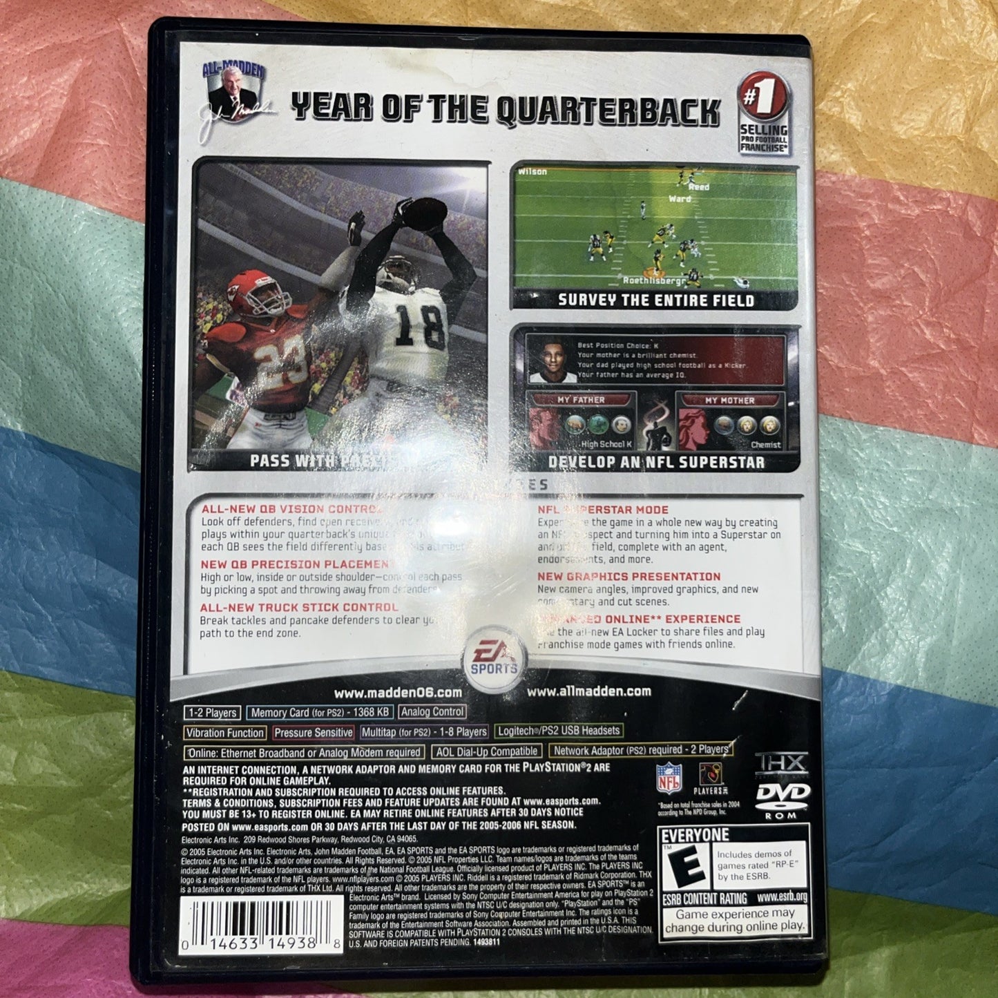 Madden NFL 06 (PS2) Tested. No Manual. Staining On Insert. See Pics