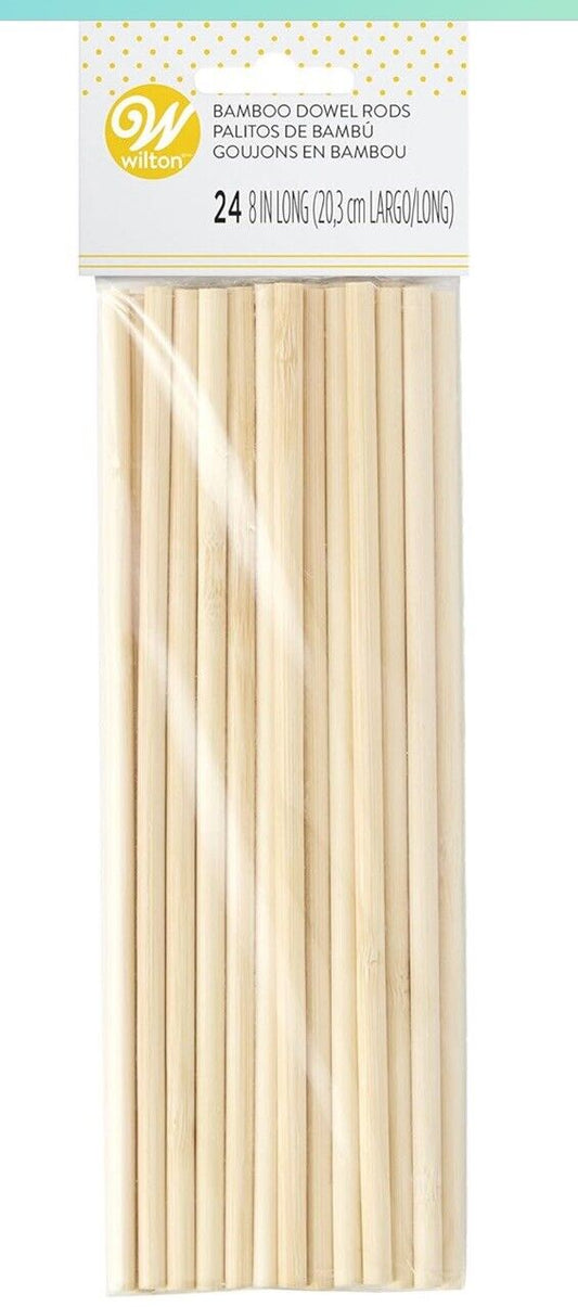24 - 8” Bamboo Dowell Rods