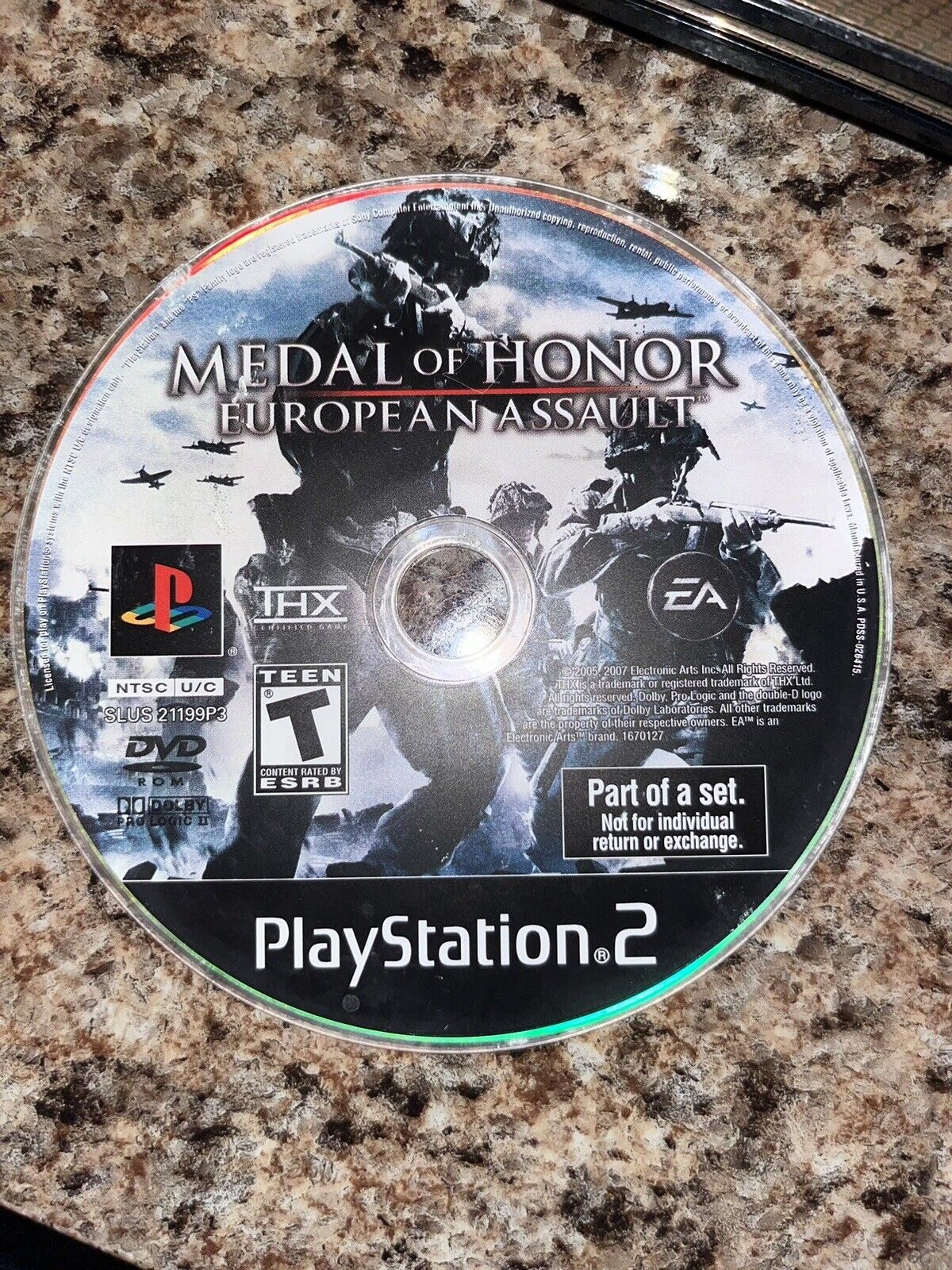 Medal of Honor: European Assault (Sony PlayStation 2, 2005) Replacement Disc
