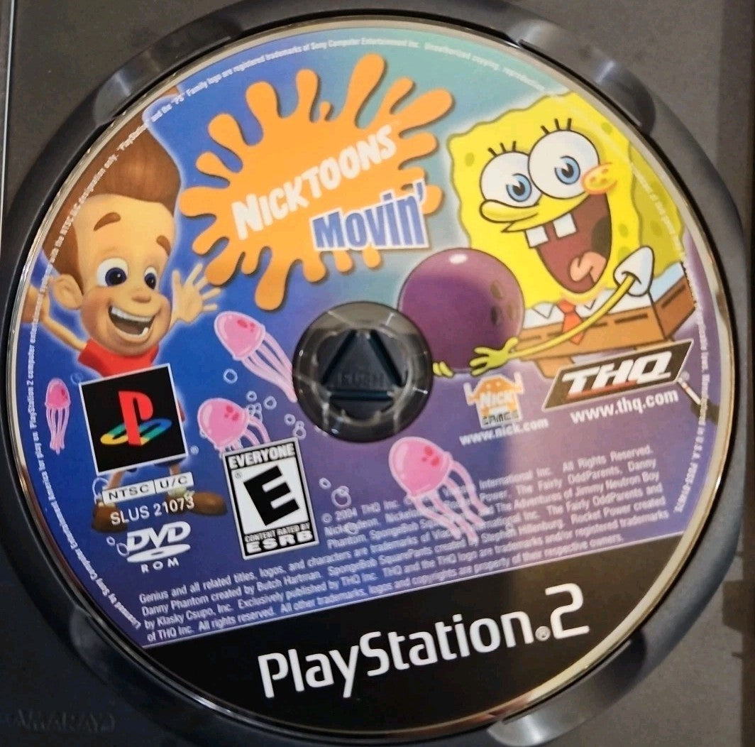 Nicktoons Movin' (PS2) Mint. Tested. w/Manual