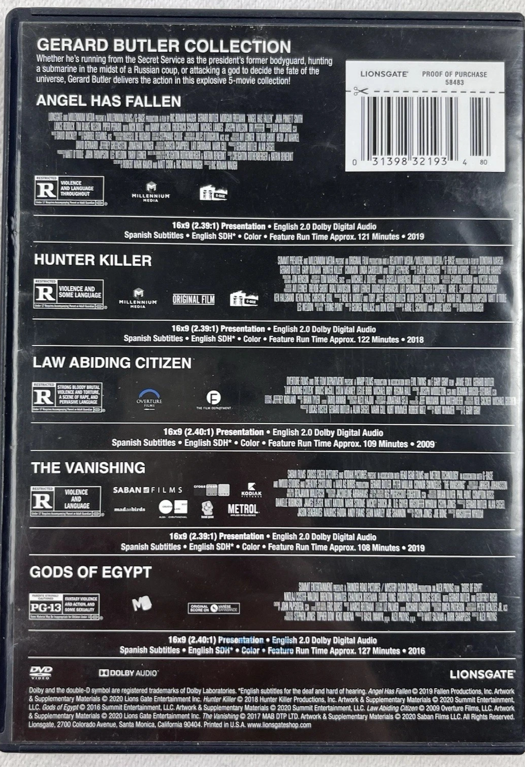 Gerard Butler Collection (DVD)
