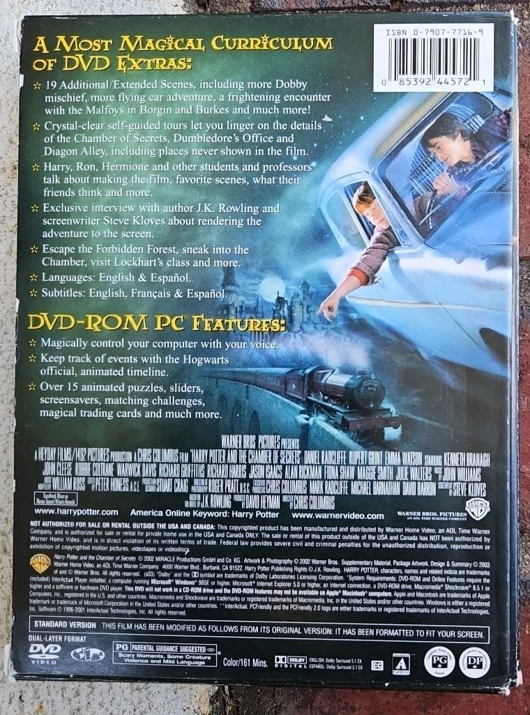 Harry Potter Double Feature: Year 1  Year 2 (DVD, 2012) Tested. Worn Cases. 