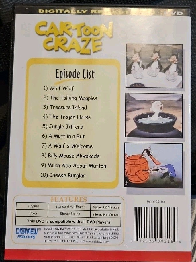 Cartoon Craze Presents - Mighty Mouse/Heckle  Jeckle (DVD, 2006) New Sealed