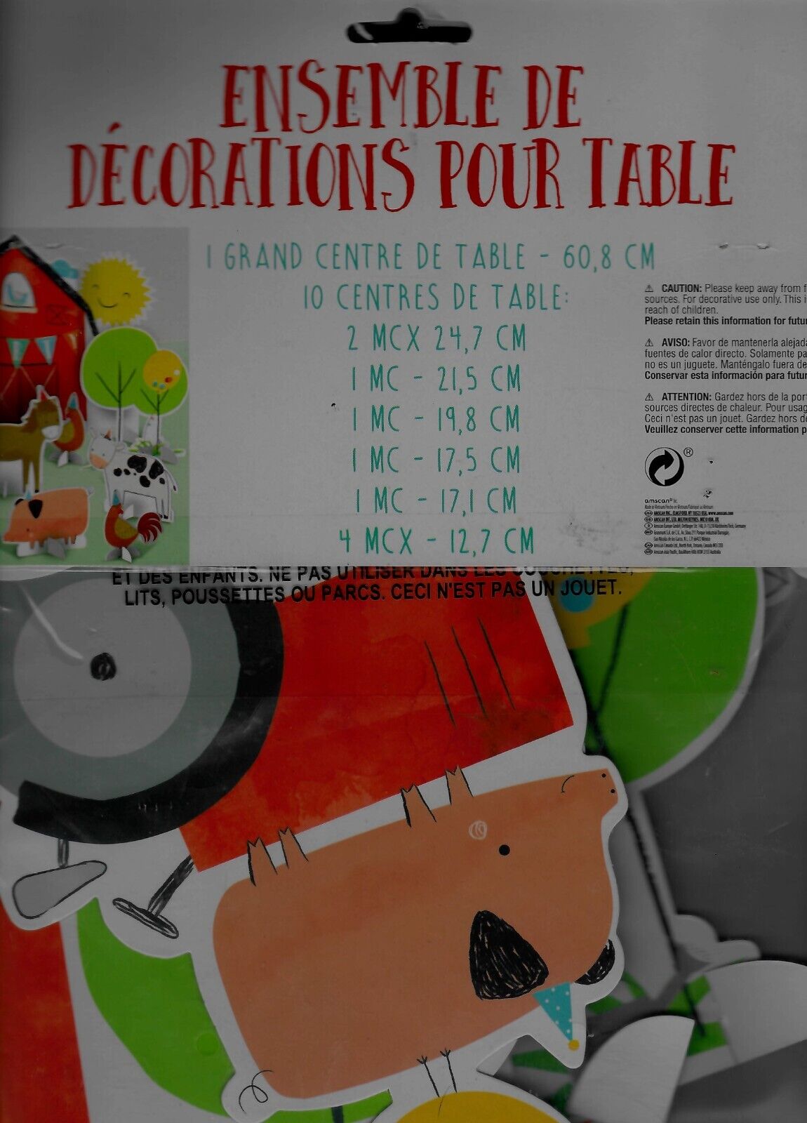 Table Decorating Kit 24" + 10 Center Pieces