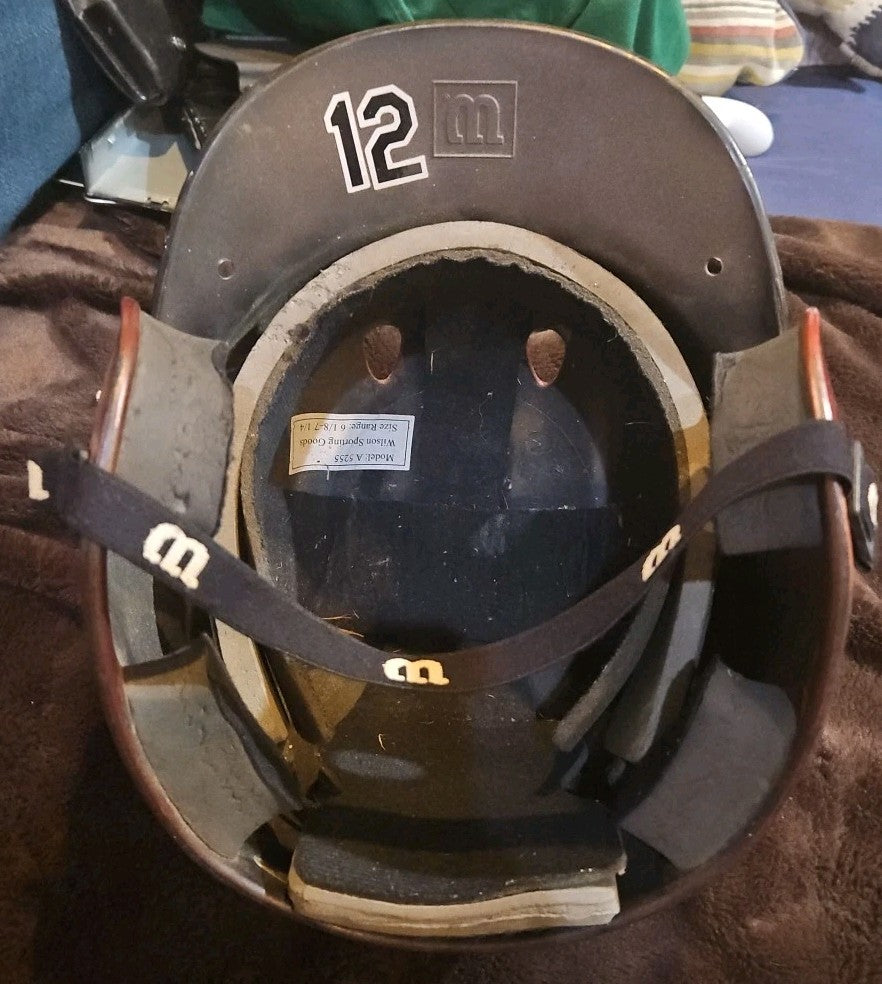 Wilson Black/Grey youth batting helmet.  Model #A5255 Size 6 1/8 to 7 1/4