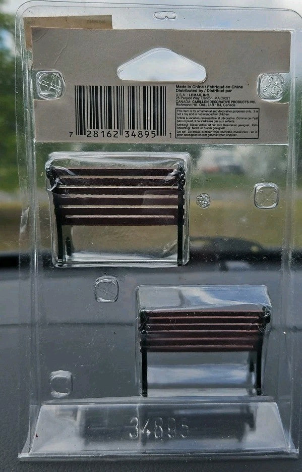 Village Accessory Lemax Village Collection Park Bench set of 2 and Water Well