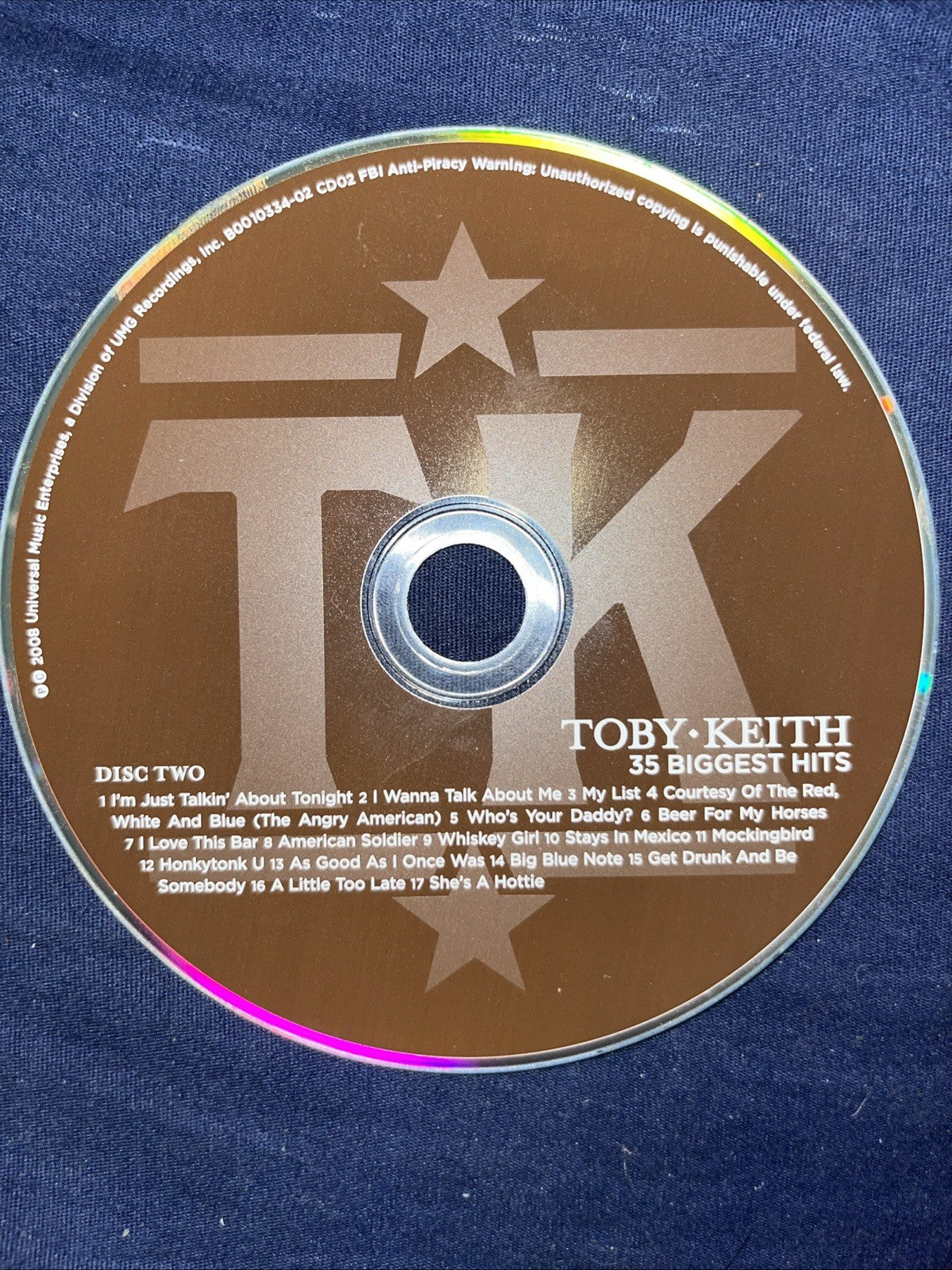 Toby Keith 35 Biggest Hits (2-CD) Discs Only