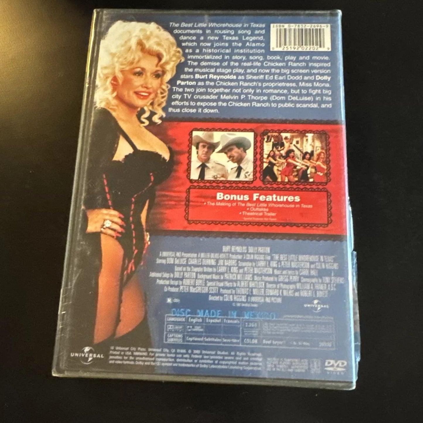 The Best Little Whorehouse in Texas (DVD) Dolly Parton - Factory Sealed