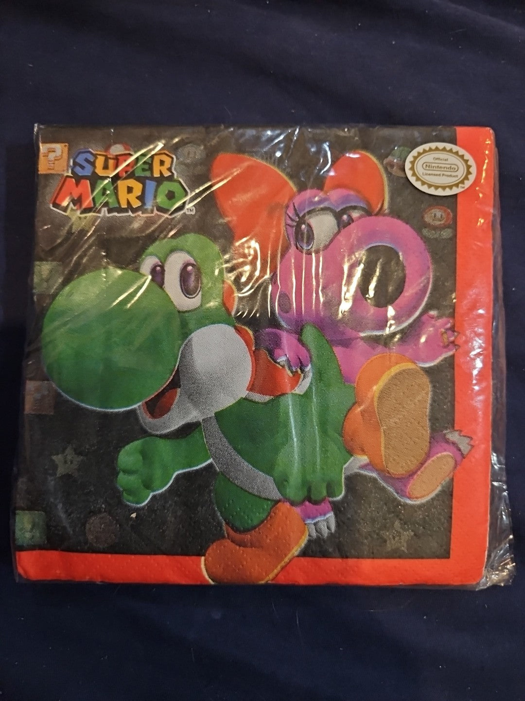 Super Mario 16 Count 2 Ply  Beverage Napkins New Sealed  6"