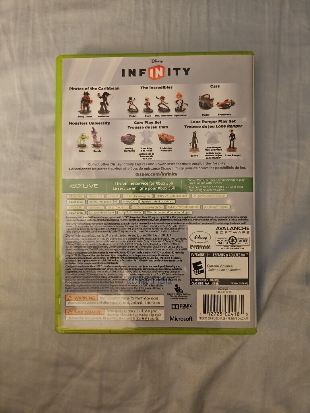 Disney Infinity 1.0 (Xbox 360, 2004) Complete Tested Working 