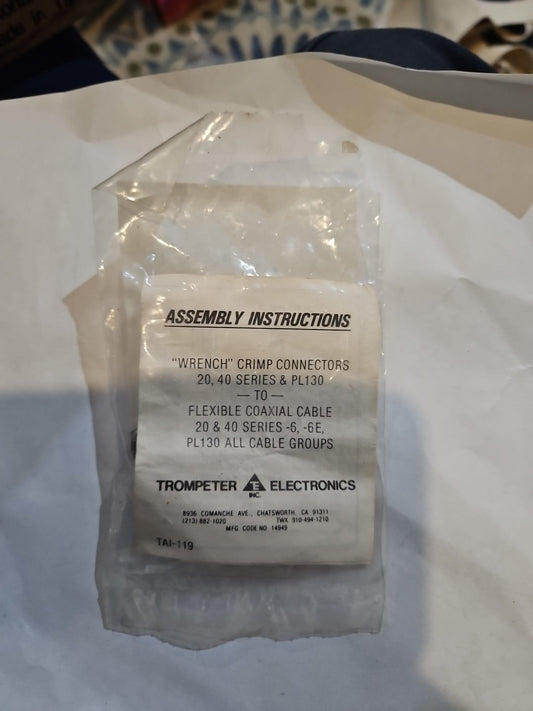 Trompeter Electronics BNC Connector 20, 40, PL130 To 20, 40, PL130