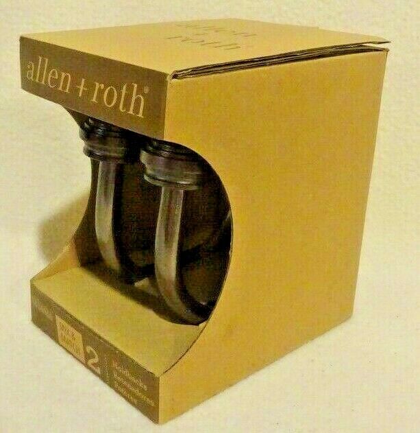 Allen + Roth # 0634455 Oil Rubbed Bronze Steel Curtain Holdbacks 2 in Package