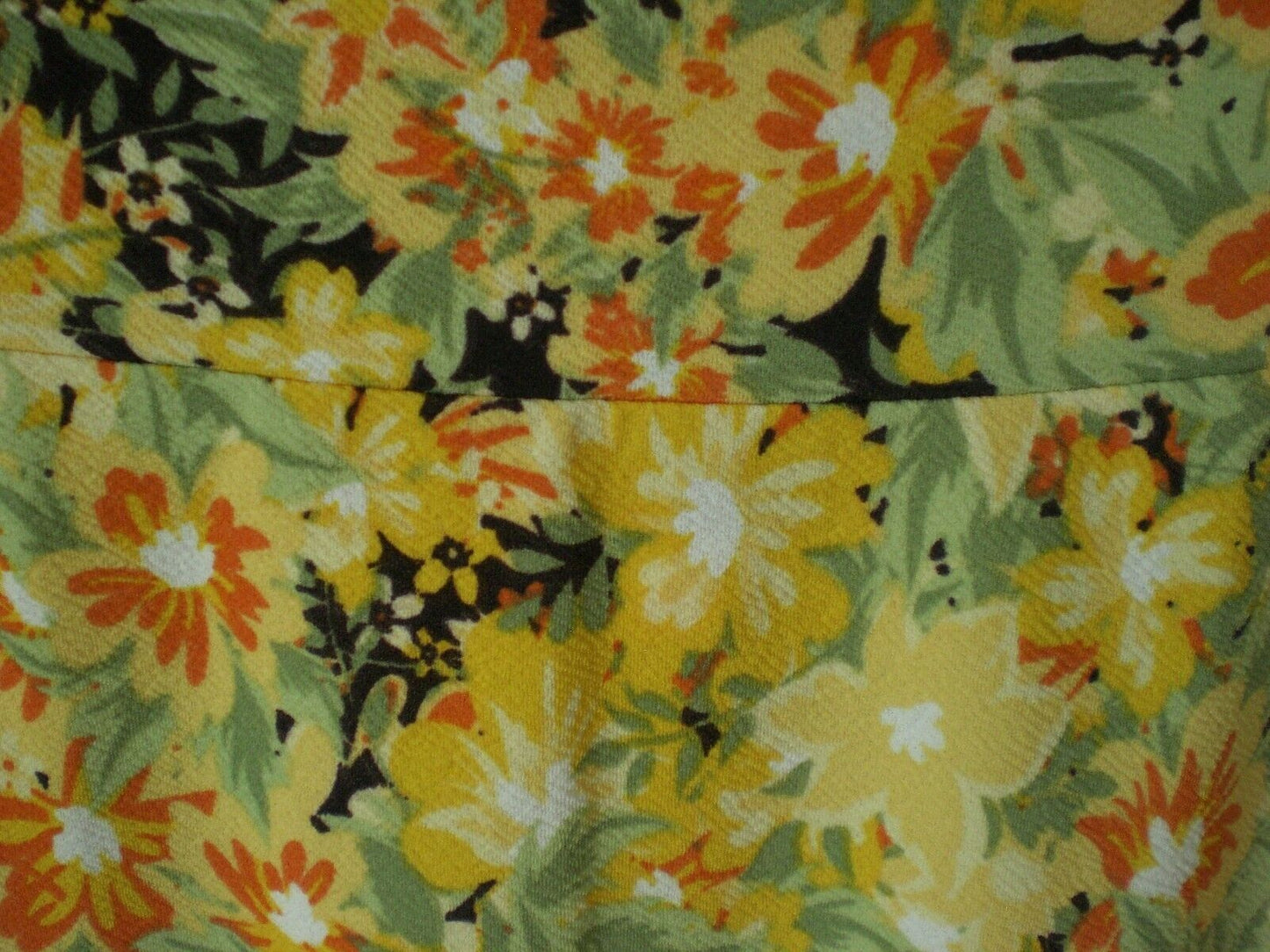 LuLaRoe Floral Cassie Skirt Yellow Orange SMALL
