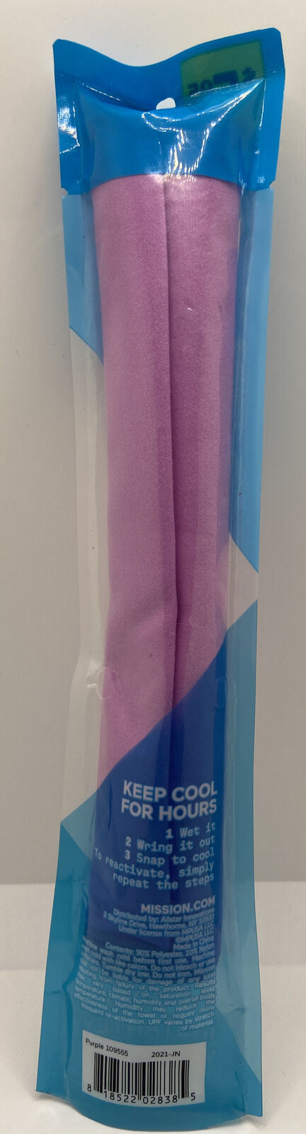 Mission Reusable Instant Cooling Towel  Choose One: Blue/ Yellow /Pink