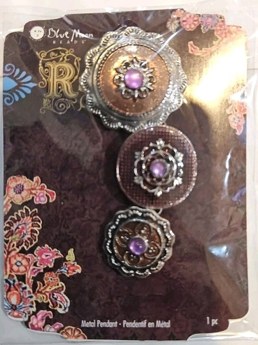 Royal Boheme 3 Piece Pendant 3" 3 Piece (1.25" X 1" X .75")