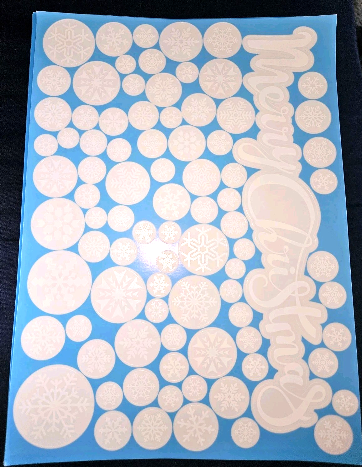 Christmas Spray & Cling Decals 8 Sheets -240 Decals