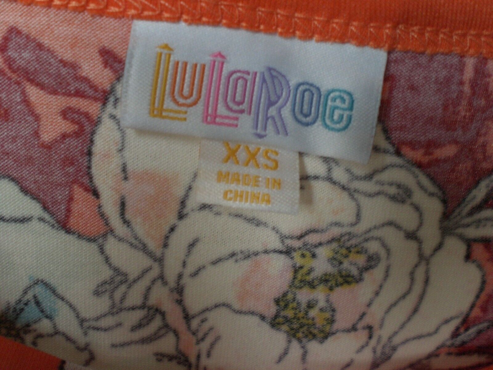 NWT LuLaRoe Irma Shirt Top Blouse Tunic XXS Orange Floral