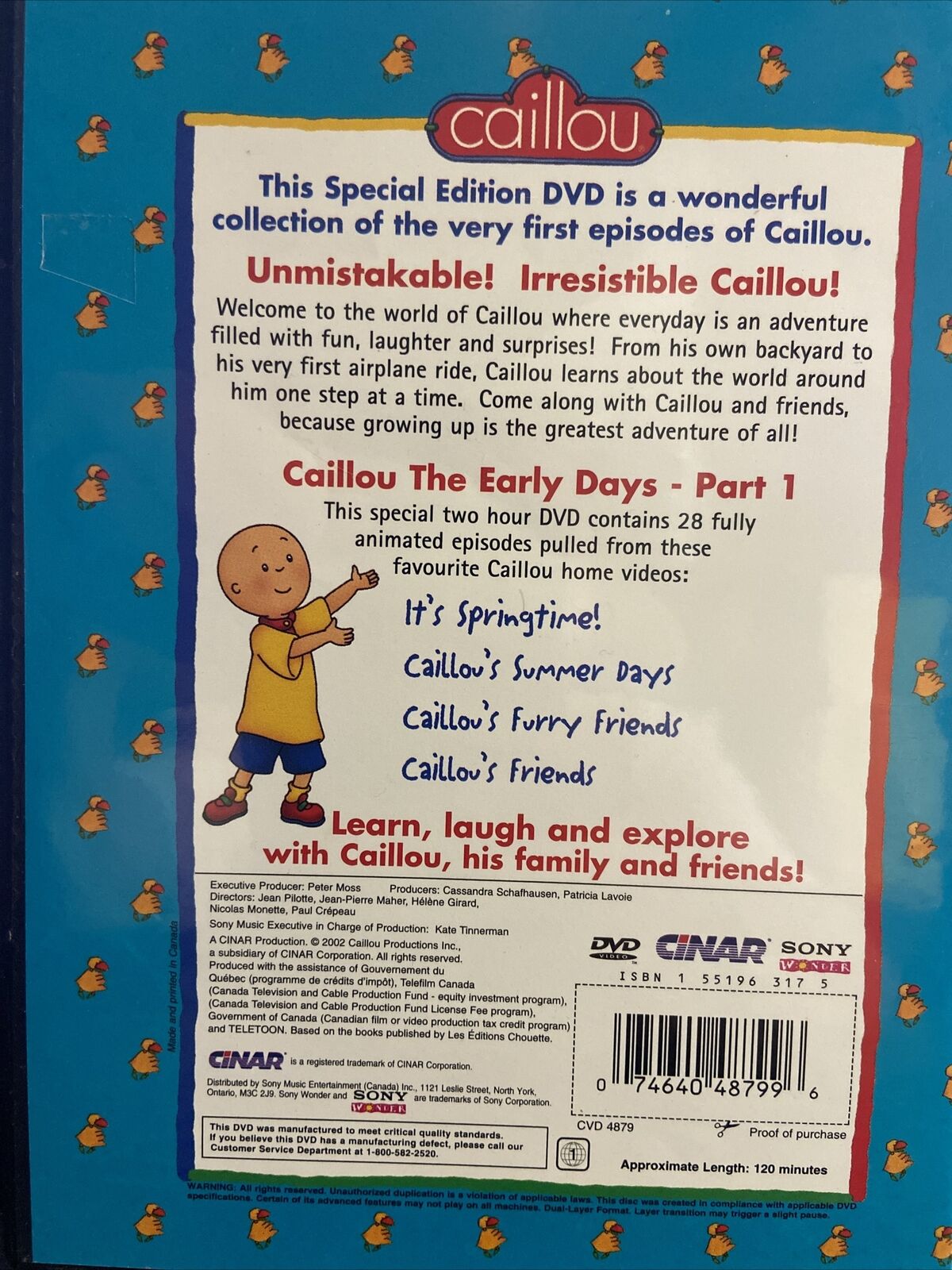 Caillou:Early Days Pt1 DVD