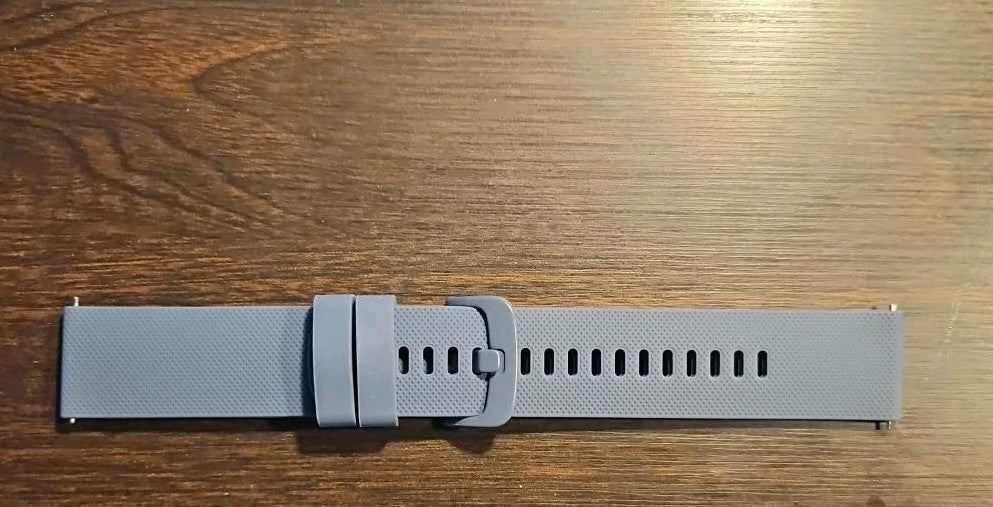 22mm Gray Silicone Watch Band Quick Release Textured Replacement Strap...