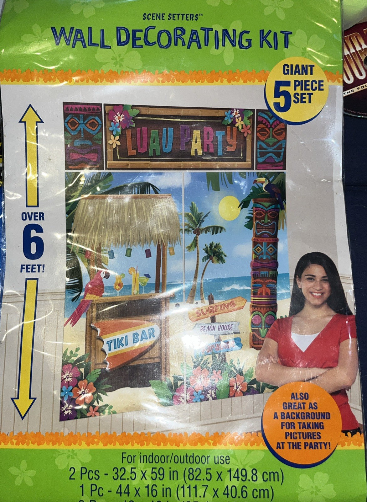 Tiki Tropical Luau Scene Setter Theme Party Decoration Wall Decorating Kit