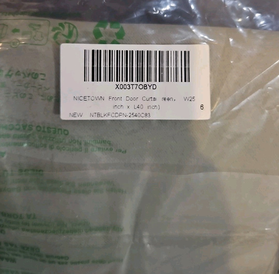Nicetown Blackout Door Curtain - Insulated Tricia Door Window Covering 25" x 40"
