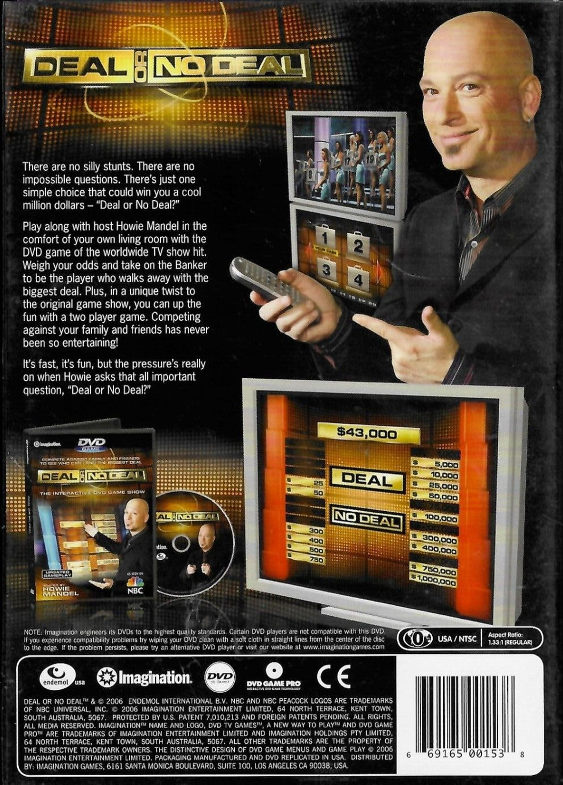 Deal Or No Deal DVD Game (Very Good) Tested. No scratches.